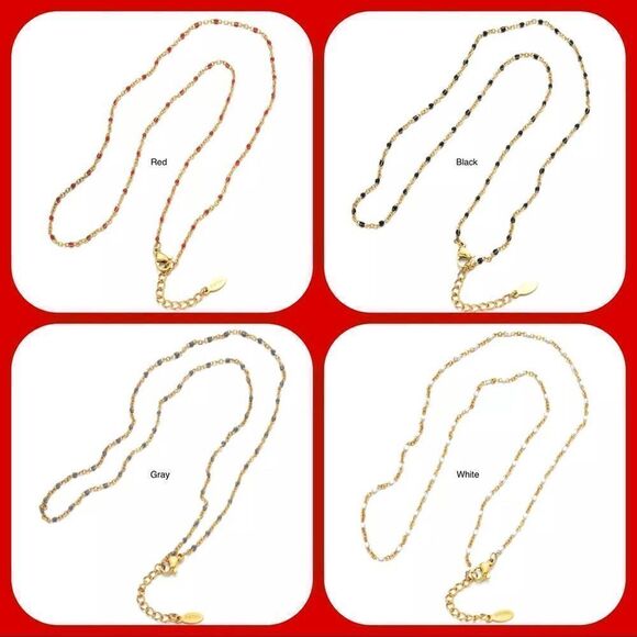 Boho Style Crystal Seed Beads Necklace - Picture 1 of 9